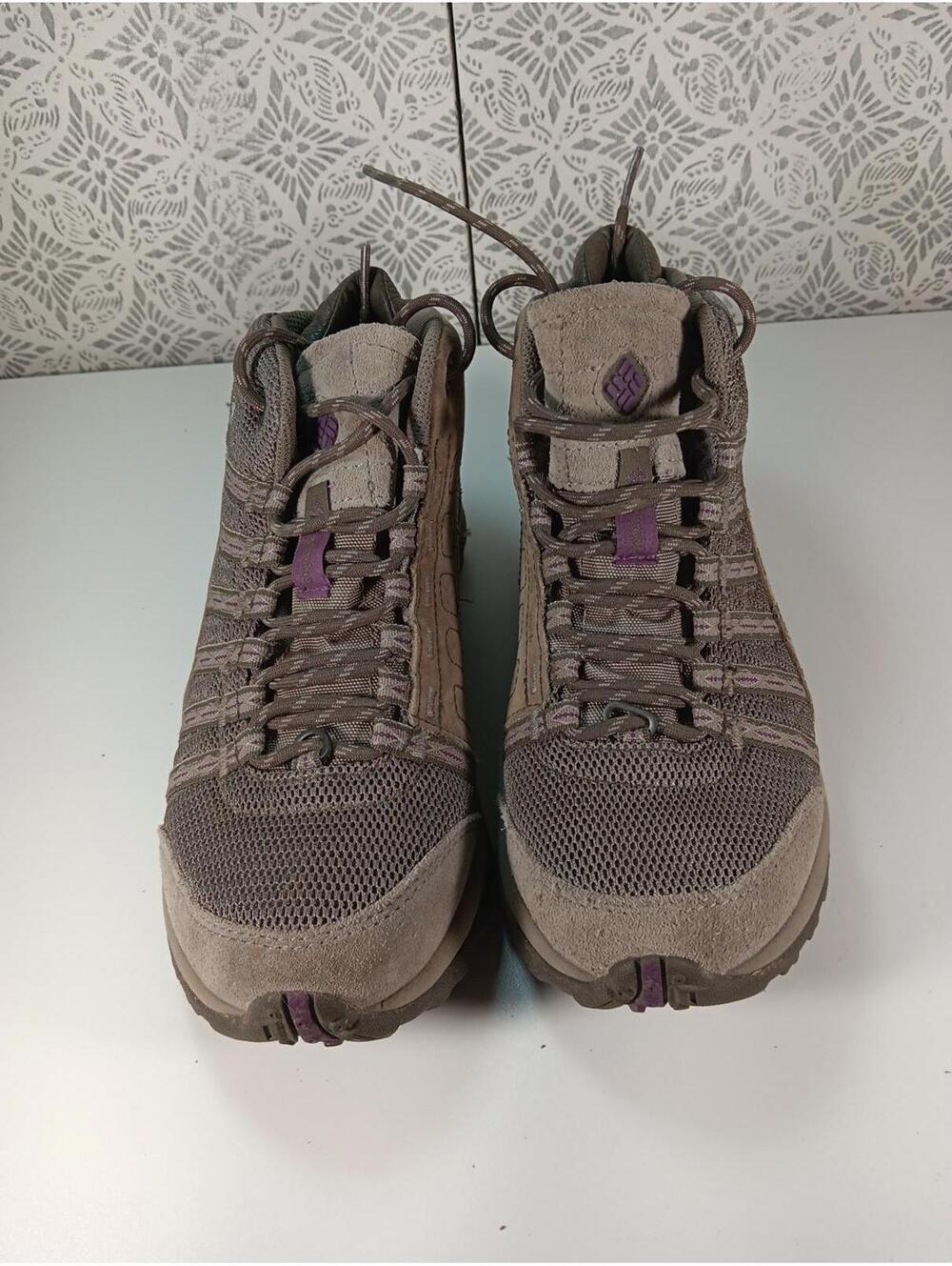 Columbia Hiking Boots Womens 5 Brown Waterproof Techlite Trail Onmi Grip